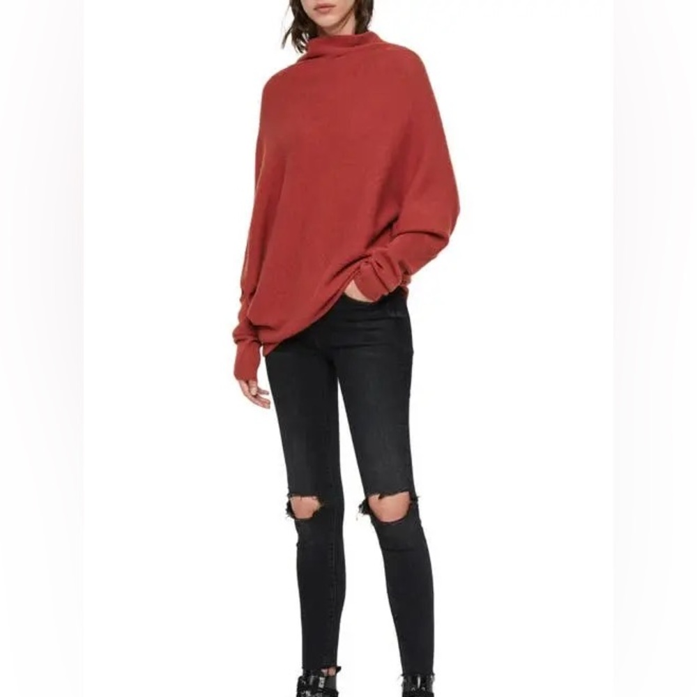 AllSaints Rust Red Knit Sweater Ridley - Picture 2 of 6